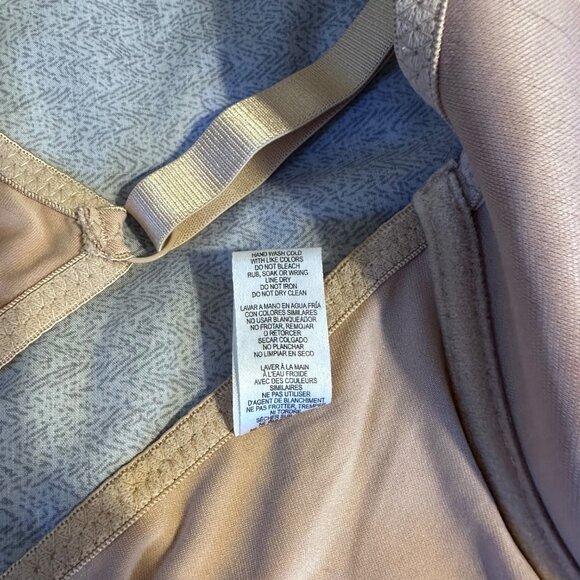 Cream Front-Closure Racerback Underwire Bra 42C - Picture 6 of 6